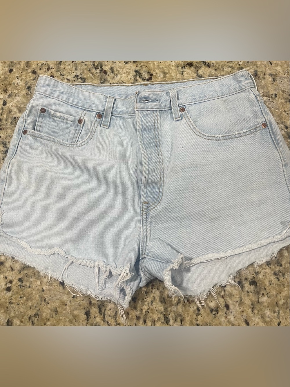 Levi's Light Blue Denim Cutoff Shorts